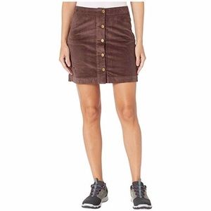 Toad & Co Brown Corduroy Skirt Raisin Size: 8 Button Fly